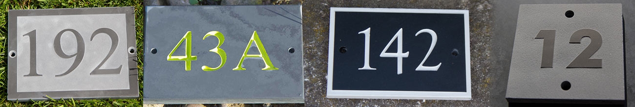 The Sign Maker For The Very Best In Bespoke Signs And Memorials : Slate House Number Signs In Many Styles And Designs