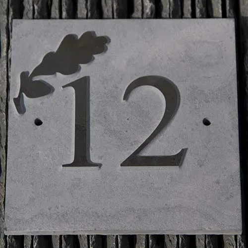 Raised Slate House Number