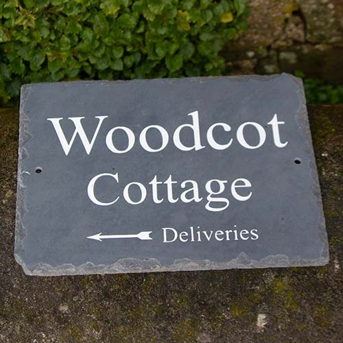 Rustic Slate House Sign