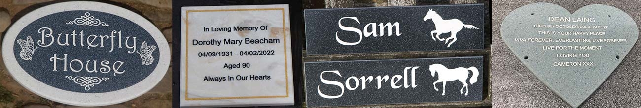 Business Sign, House Signs, Plaques and memotials.