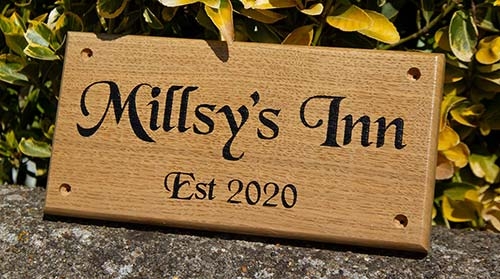 Wooden Signs in Beautiful Oak Wooden Sign made using Oak