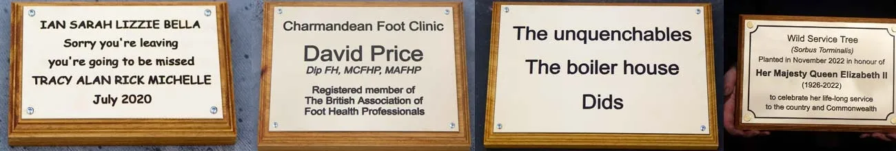 Good Value Engraved Brass Plaques