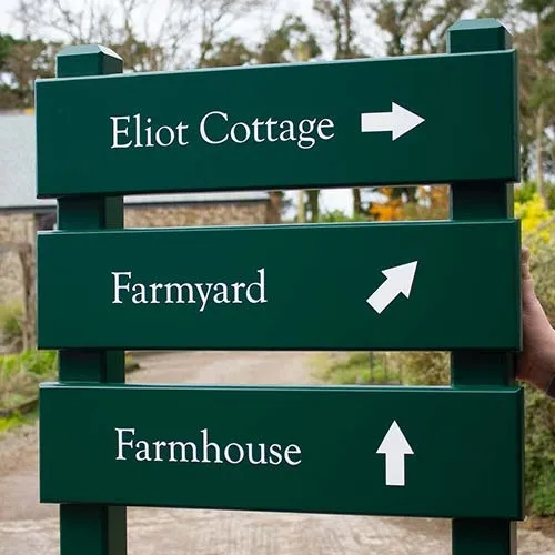 Green Painted Ladder Sign