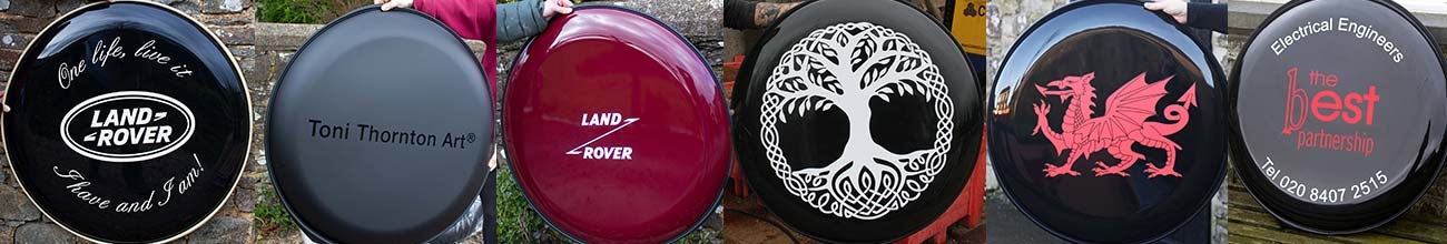 Personalised Wheel Covers - Black Semi Rigid Vinyl - Good Value For Money