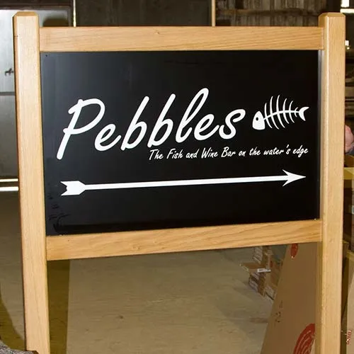 Reflective business sign on posts. Reflective Sign with Posts