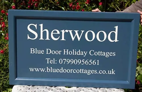 Painted sign for home or business Painted Frame Edged Sign
