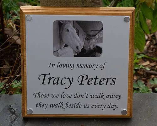 Backing boards can be natural wood or painted. Photo Memorial on Backing Board