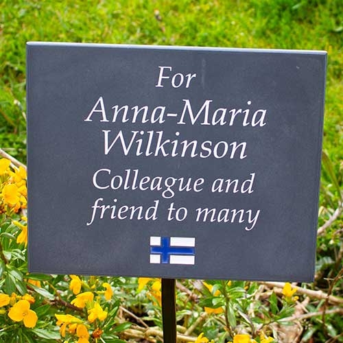 Slate Memorial With Flag