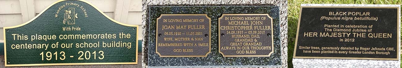 Cast bronze memorials and plaques