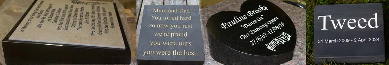 Slate and Granite Memorial Wedges