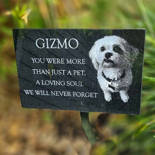 Granite Memorial With Photo