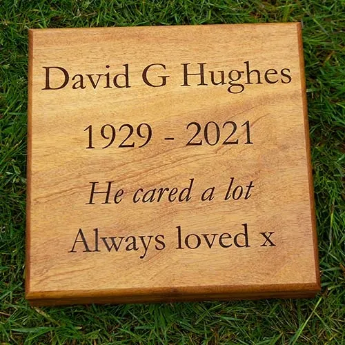 Wooden Memorial Tablet