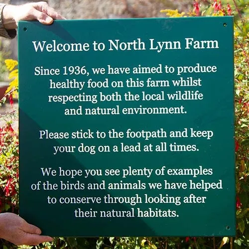 Lots of text is possible on these boards. Painted Information Sign