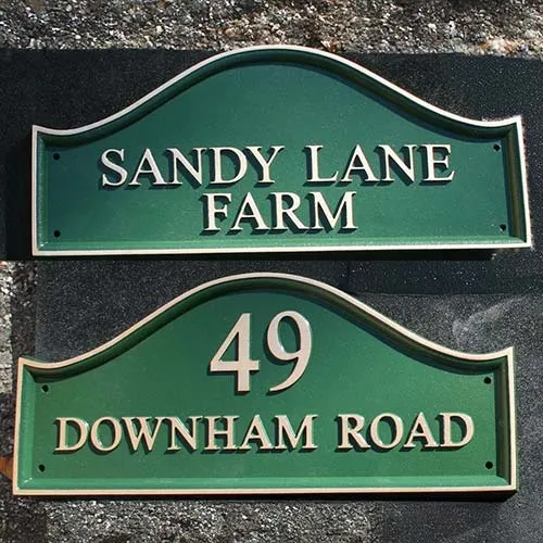 Matching Arch Top House Signs