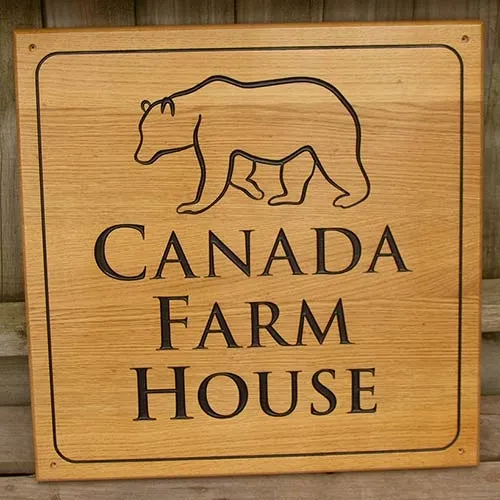 Large Oak House Sign