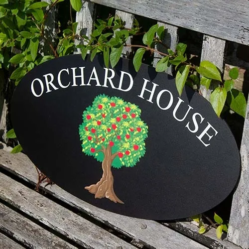 Oval Value House Name Sign