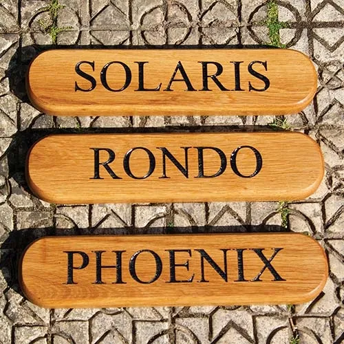 These were main with rounded ends Wooden Stable Signs