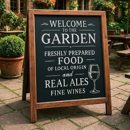 Wooden framed A-boards can also be made to any size. A-Frame Blackboard