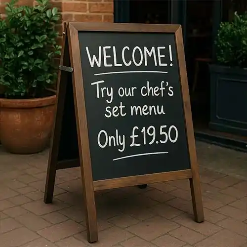 Good value A-board for use as a blackboard. Chalk Board A-Board