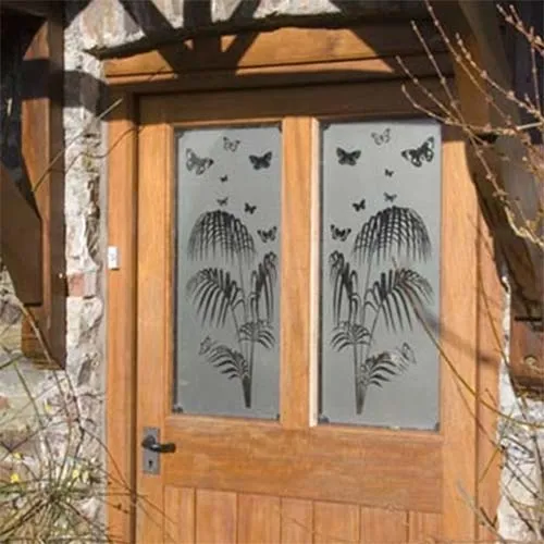 Frosted glass window film - Ideal for privacy. Window Designs in Glass Door Panel