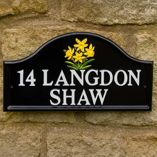 These are available in several colours Painted Archtop Aluminium Sign