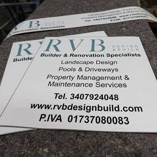 These were applied to magnetic sheet. Printed Sign