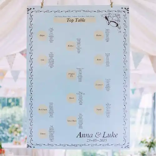 These can be designed just the way you want Bespoke Seating Plan