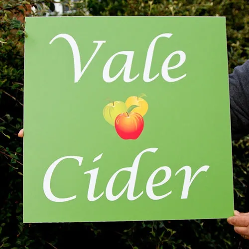 We can use your artwork or leave it to our designers Printed aluminium sign with full colour vinyl face, exterior use