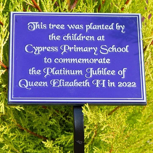 These can be made with a stake Zinc Commemorative Plaque