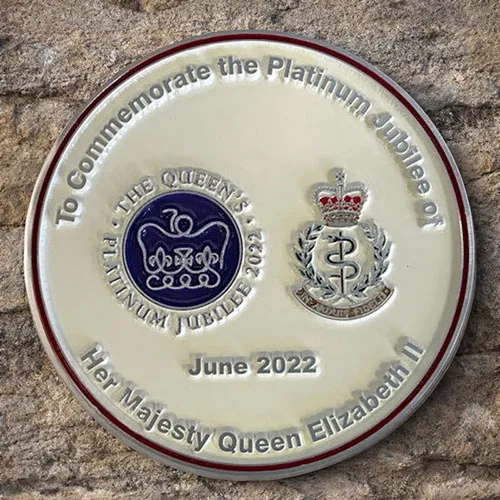 Crests can be included on these plaques Zinc Plate Jubilee Plaque