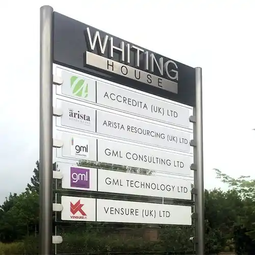 Most of these have a white backing vinyl Large Acrylic Entrance Sign