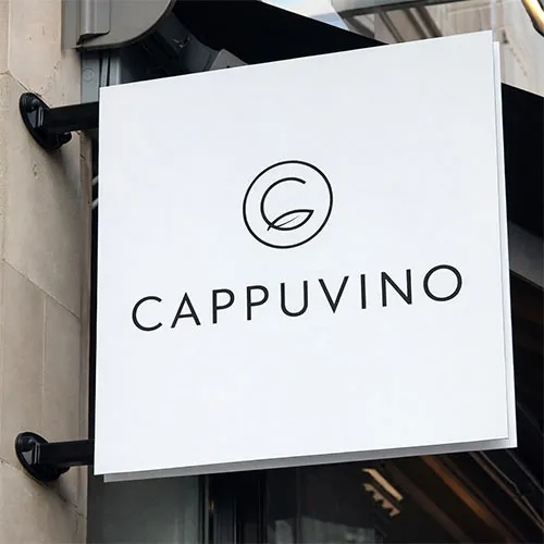 Panels extending 25mm all around beyond the bracket Square Single Colour Projecting Sign