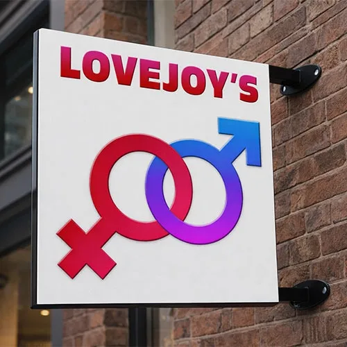 Panels are flush with the bracket Square Full Colour Projecting Sign