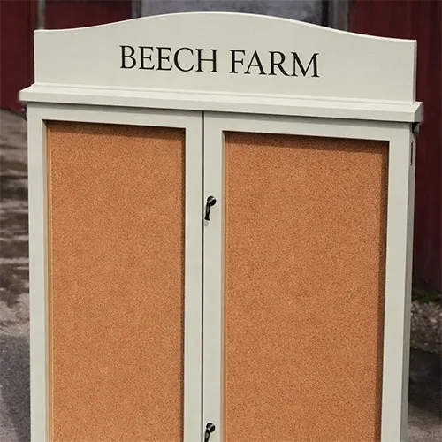 The timber used is normally Sapele due to its stability. Painted Hardwood Notice Board