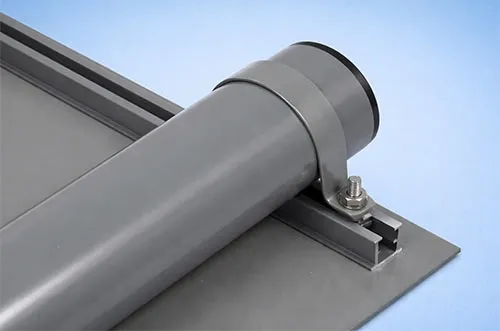 This image shows sign channel and clips Close Up of Fitted Aluminium Post