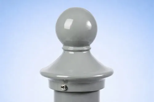 These can be powder coated the same colour as the aluminium post. Finial on the Top of Aluminium Post