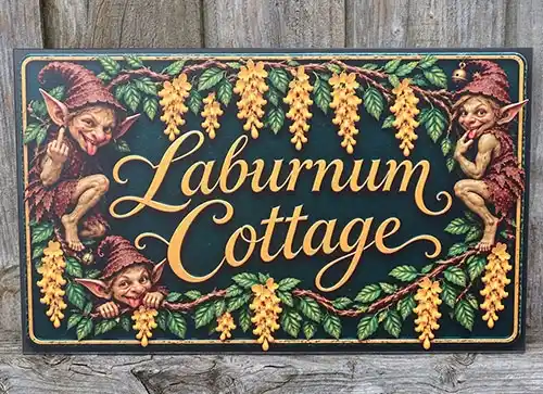 Can be satin finish or gloss Full Colour Printed House Signs