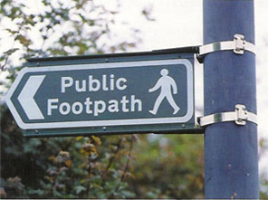 Public Footpath Single Finger Sign