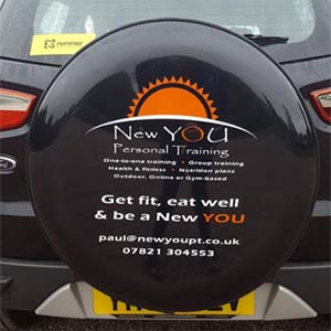 Two colour business wheel cover