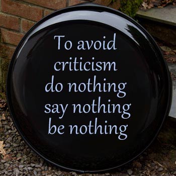Wheel cover with insirational quote