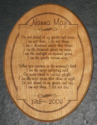 oval wood plaque