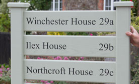 Wooden Ladder Signs - available painted or carved into natural timber
