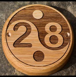 Round Wooden Number
