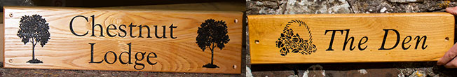 Wooden House Signs - Chestnut