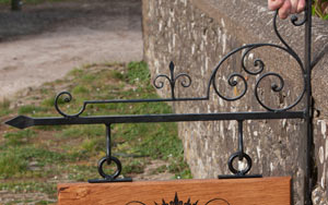 Medieval style wrought iron bracket